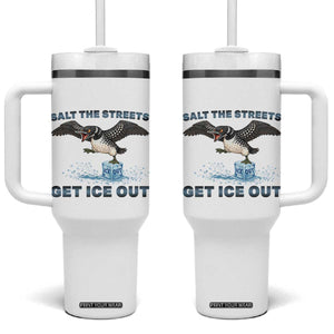Minnesota Loon Salt The Streets Get Ice Out Tumbler With Handle TS12 One Size: 40 oz White Print Your Wear