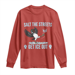 Salt The Streets Get Ice Out Long Sleeve Shirt Resist Minneapolis Political TS12 Red Print Your Wear