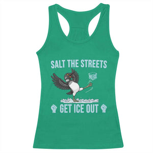 Salt The Streets Get Ice Out Racerback Tank Top Resist Minneapolis Political TS12 Irish Green Print Your Wear