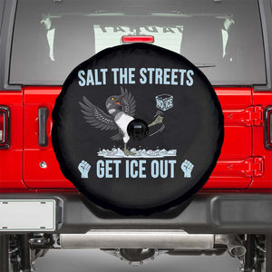 Salt The Streets Get Ice Out Spare Tire Cover Resist Minneapolis Political TS12 Black Print Your Wear
