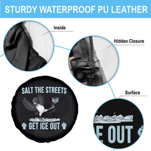 Salt The Streets Get Ice Out Spare Tire Cover Resist Minneapolis Political TS12 Print Your Wear