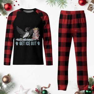 Get Ice Out Plaid Pajama Set Funny Minnesota Loon Chasing Trump Pig TS12 Buffalo Plaid Print Your Wear