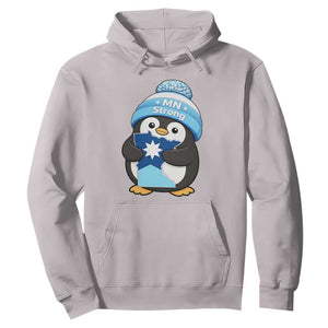 MN Strong Cute Penguin Hoodie Minnesota State Pride Gift TS12 Ice Gray Print Your Wear