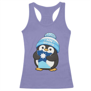 MN Strong Cute Penguin Racerback Tank Top Minnesota State Pride Gift TS12 Violet Print Your Wear