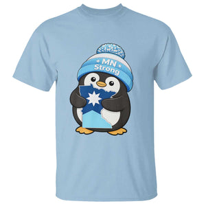 MN Strong Cute Penguin T Shirt Minnesota State Pride Gift TS12 Light Blue Print Your Wear