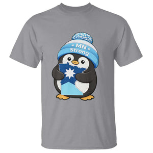 MN Strong Cute Penguin T Shirt Minnesota State Pride Gift TS12 Sport Gray Print Your Wear