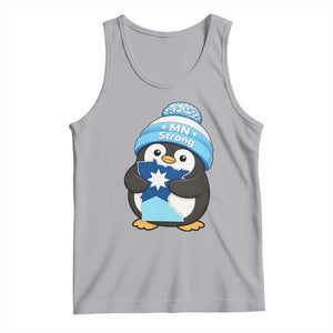 MN Strong Cute Penguin Tank Top Minnesota State Pride Gift TS12 Athletic Heather Print Your Wear