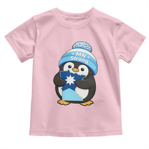 MN Strong Cute Penguin Toddler T Shirt Minnesota State Pride Gift TS12 Light Pink Print Your Wear