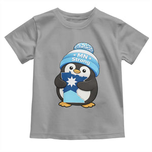 MN Strong Cute Penguin Toddler T Shirt Minnesota State Pride Gift TS12 Sport Gray Print Your Wear