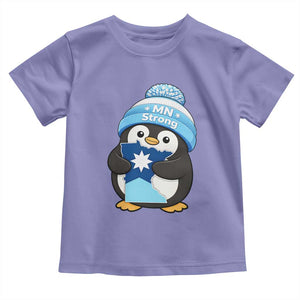 MN Strong Cute Penguin Toddler T Shirt Minnesota State Pride Gift TS12 Violet Print Your Wear