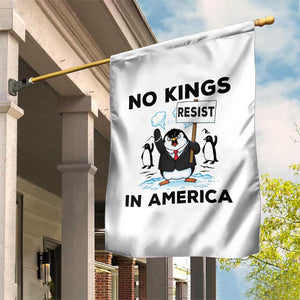 Funny Penguin Protest Garden Flag No Kings In America TS12 Print Your Wear