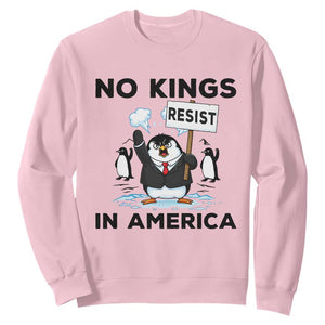 Funny Penguin Protest Sweatshirt No Kings In America TS12 Light Pink Print Your Wear