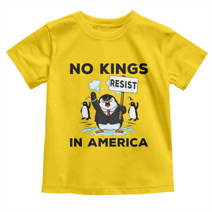 Funny Penguin Protest Toddler T Shirt No Kings In America TS12 Daisy Print Your Wear