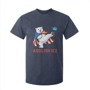 Abolish Ice T Shirt For Kid Funny Polar Bear Kicking Crown TS12 Navy Print Your Wear