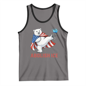 Abolish Ice Tank Top Funny Polar Bear Kicking Crown TS12 Deep Heather Black Print Your Wear