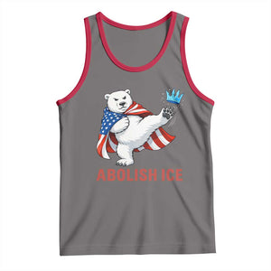 Abolish Ice Tank Top Funny Polar Bear Kicking Crown TS12 Deep Heather Red Print Your Wear
