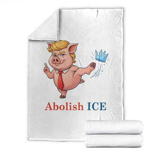 Protest Pig Kicking Icy Crown Throw Blanket Political Humor Gift TS12 White Print Your Wear