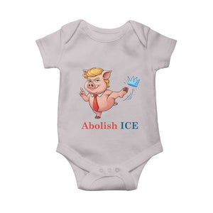 Protest Pig Kicking Icy Crown Baby Onesie Political Humor Gift TS12 Ice Gray Print Your Wear