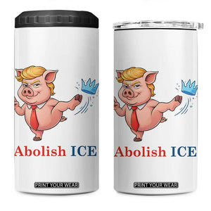Protest Pig Kicking Icy Crown 4 in 1 Can Cooler Tumbler Political Humor Gift TS12 One Size: 16 oz White Print Your Wear