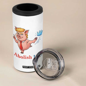 Protest Pig Kicking Icy Crown 4 in 1 Can Cooler Tumbler Political Humor Gift TS12 Print Your Wear