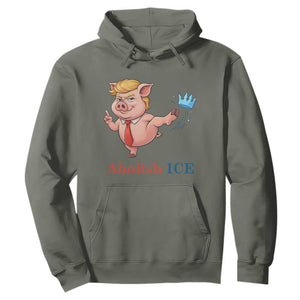 Protest Pig Kicking Icy Crown Hoodie Political Humor Gift TS12 Military Green Print Your Wear