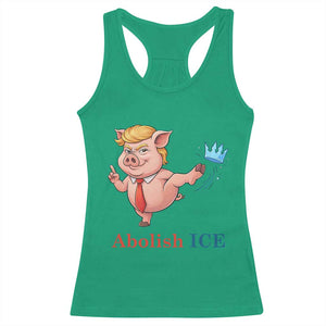 Protest Pig Kicking Icy Crown Racerback Tank Top Political Humor Gift TS12 Irish Green Print Your Wear