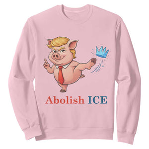 Protest Pig Kicking Icy Crown Sweatshirt Political Humor Gift TS12 Light Pink Print Your Wear