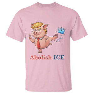 Protest Pig Kicking Icy Crown T Shirt Political Humor Gift TS12 Light Pink Print Your Wear