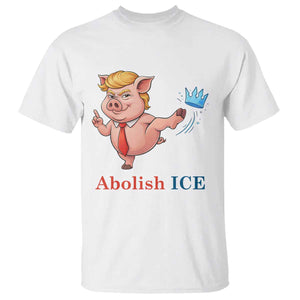 Protest Pig Kicking Icy Crown T Shirt Political Humor Gift TS12 White Print Your Wear