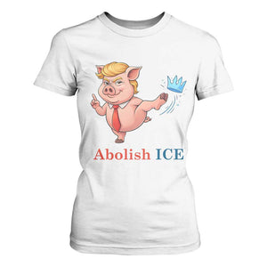 Protest Pig Kicking Icy Crown T Shirt For Women Political Humor Gift TS12 White Print Your Wear