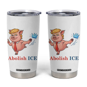 Protest Pig Kicking Icy Crown Tumbler Cup Political Humor Gift TS12 White Print Your Wear
