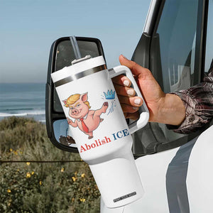 Protest Pig Kicking Icy Crown Tumbler With Handle Political Humor Gift TS12 Print Your Wear