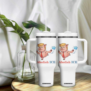 Protest Pig Kicking Icy Crown Tumbler With Handle Political Humor Gift TS12 Print Your Wear