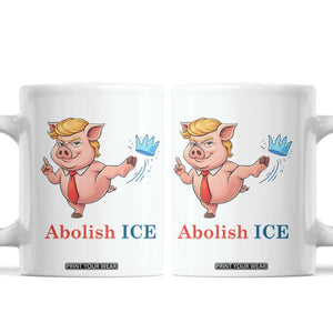 Protest Pig Kicking Icy Crown Coffee Mug Political Humor Gift TS12 White Print Your Wear