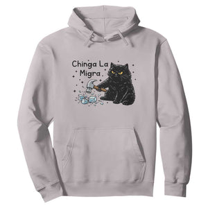 Chinga La Migra Hoodie Funny Cat Immigration Support TS12 Ice Gray Print Your Wear