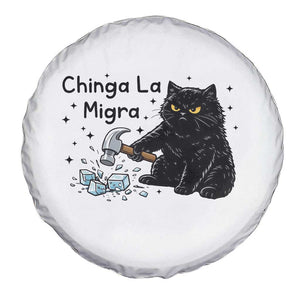 Chinga La Migra Spare Tire Cover Funny Cat Immigration Support TS12 Print Your Wear