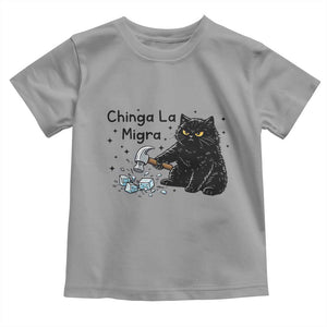 Chinga La Migra Toddler T Shirt Funny Cat Immigration Support TS12 Sport Gray Print Your Wear