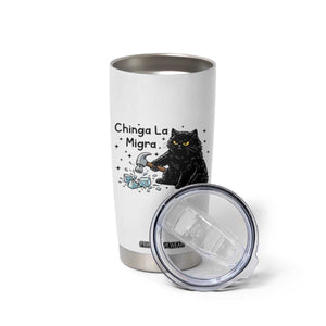 Chinga La Migra Tumbler Cup Funny Cat Immigration Support TS12 Print Your Wear