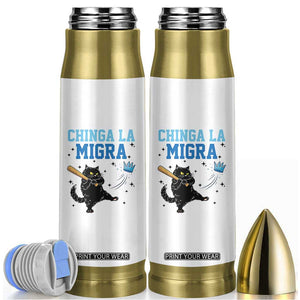 Chinga La Migra Bullet Tumbler Funny Protest Cat Minneapolis Support Gift TS12 White Print Your Wear