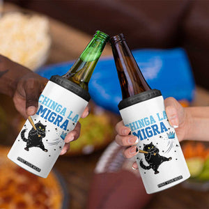 Chinga La Migra 4 in 1 Can Cooler Tumbler Funny Protest Cat Minneapolis Support Gift TS12 Print Your Wear
