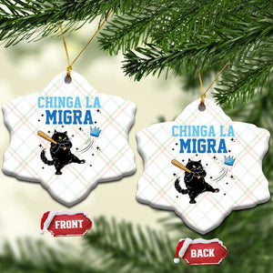 Chinga La Migra Ceramic Ornament Funny Protest Cat Minneapolis Support Gift TS12 Print Your Wear