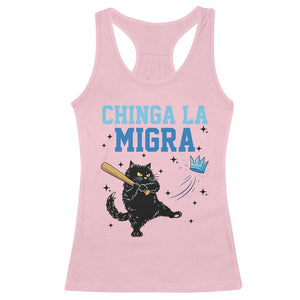 Chinga La Migra Racerback Tank Top Funny Protest Cat Minneapolis Support Gift TS12 Light Pink Print Your Wear