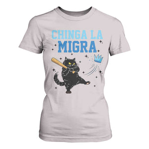 Chinga La Migra T Shirt For Women Funny Protest Cat Minneapolis Support Gift TS12 Ice Gray Print Your Wear