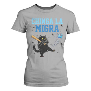 Chinga La Migra T Shirt For Women Funny Protest Cat Minneapolis Support Gift TS12 Sport Gray Print Your Wear