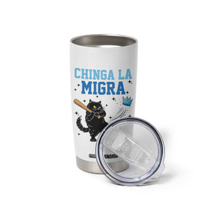 Chinga La Migra Tumbler Cup Funny Protest Cat Minneapolis Support Gift TS12 Print Your Wear