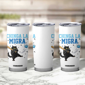 Chinga La Migra Tumbler Cup Funny Protest Cat Minneapolis Support Gift TS12 Print Your Wear