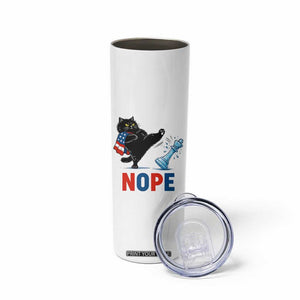 Funny Black Cat Kicks The Icy Chess Piece Nope Skinny Tumbler TS12 Print Your Wear