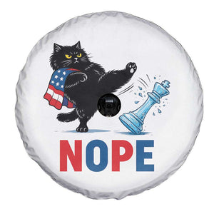 Funny Black Cat Kicks The Icy Chess Piece Nope Spare Tire Cover TS12 Print Your Wear