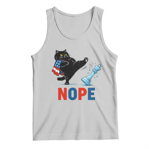 Funny Black Cat Kicks The Icy Chess Piece Nope Tank Top TS12 Ash Print Your Wear