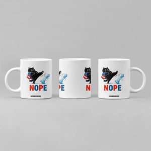 Funny Black Cat Kicks The Icy Chess Piece Nope Coffee Mug TS12 Print Your Wear